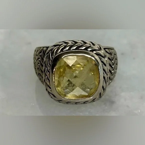 Vintage Lucky Brand Corine Herringbone Ring - Picture 1 of 7